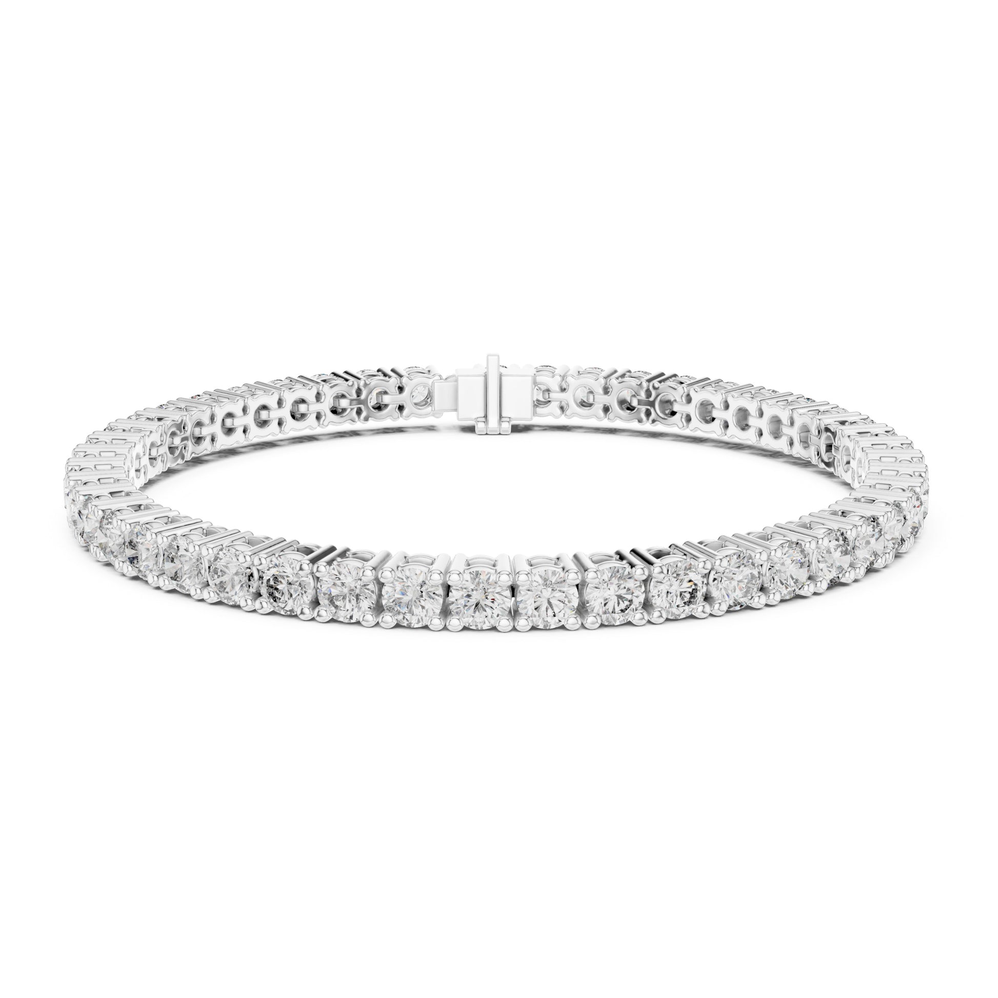 Aurora 8 Carat Round Lab Grown Diamond Double Row Tennis Bracelet