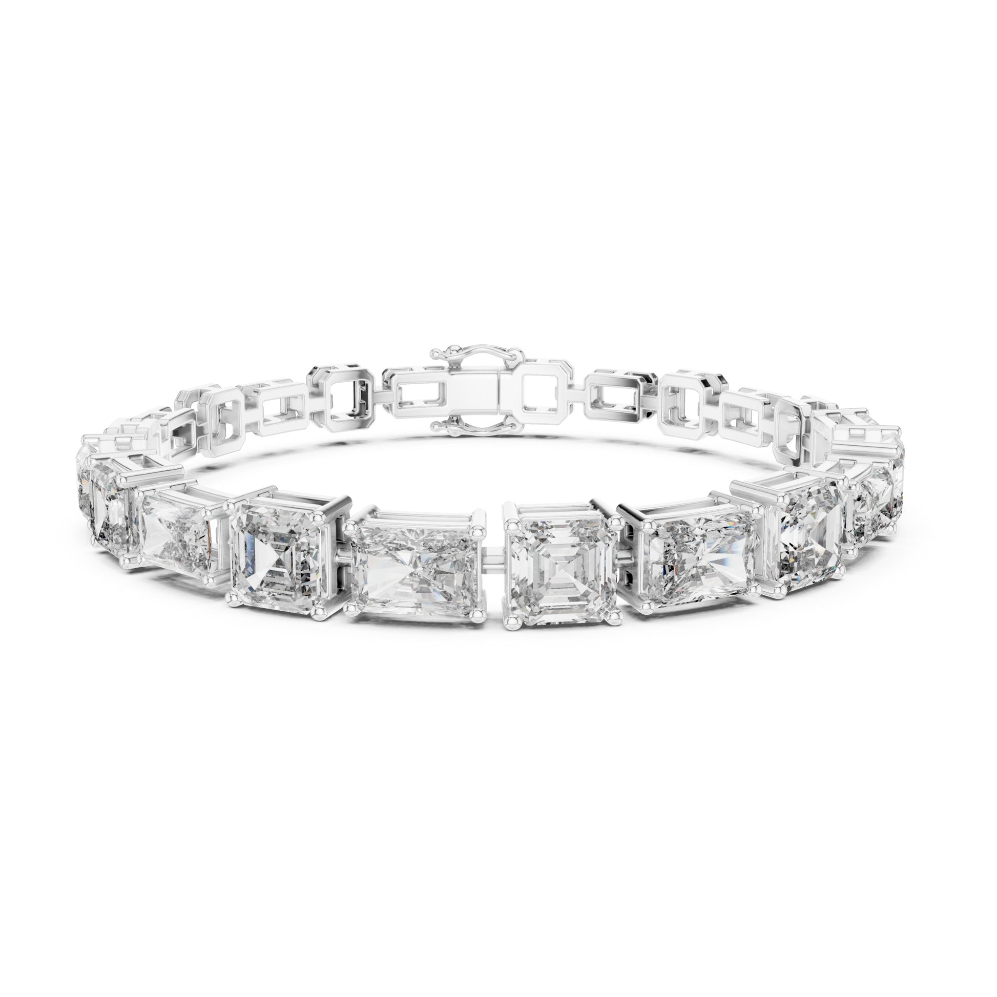 Vera 12 Carat Radiant Lab Grown Diamond Collet Tennis Bracelet