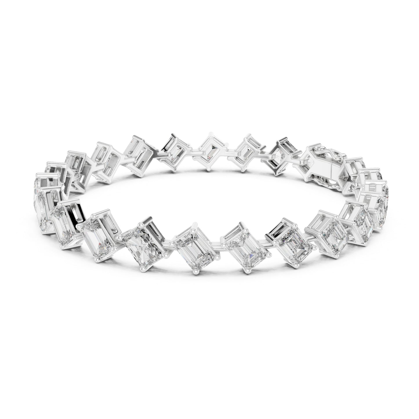 Vera 15 Carat Emerald Lab Grown Diamond Tennis Bracelet