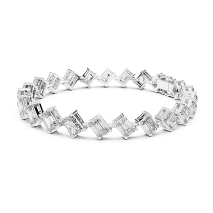 Vera 15 Carat Emerald Lab Grown Diamond Tennis Bracelet