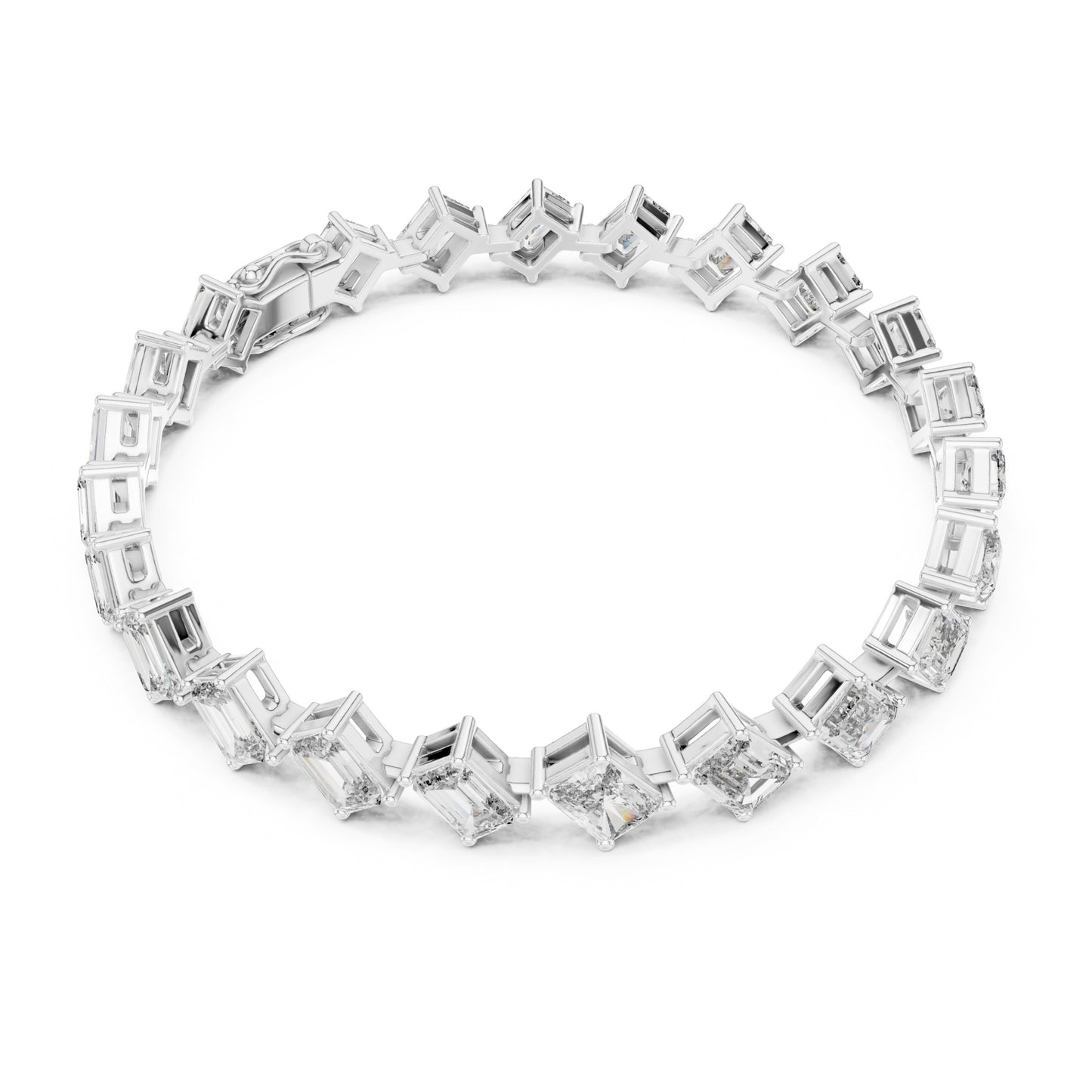 Vera 15 Carat Emerald Lab Grown Diamond Tennis Bracelet