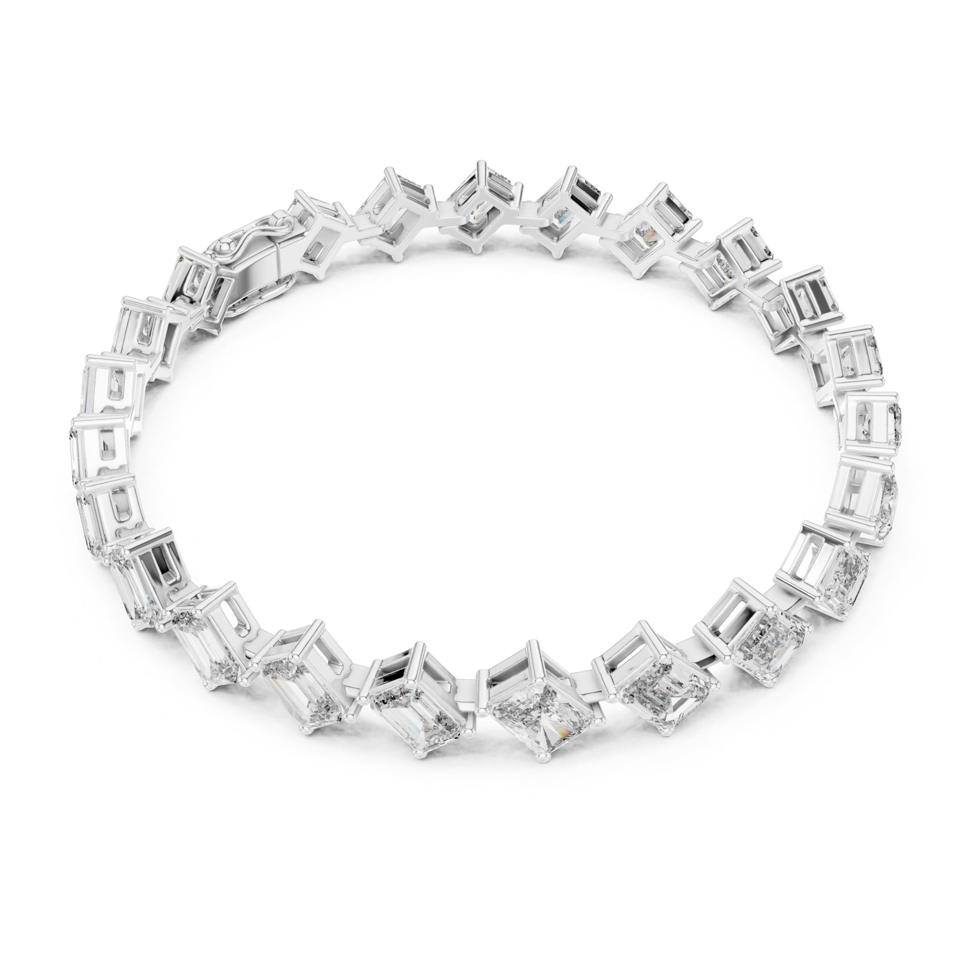 Vera 15 Carat Emerald Lab Grown Diamond Tennis Bracelet