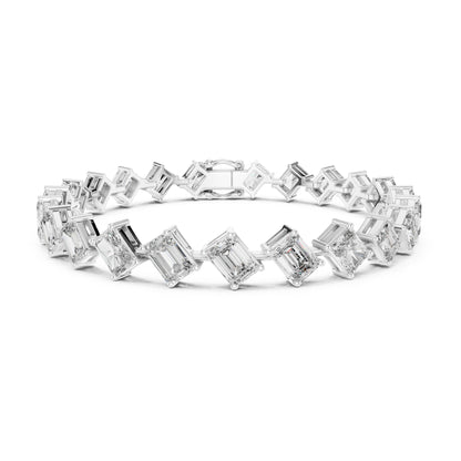 Vera 15 Carat Emerald Lab Grown Diamond Tennis Bracelet
