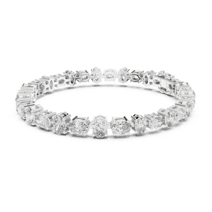 Aurora 8 Carat Oval Lab Grown Diamond Tennis Bracelet