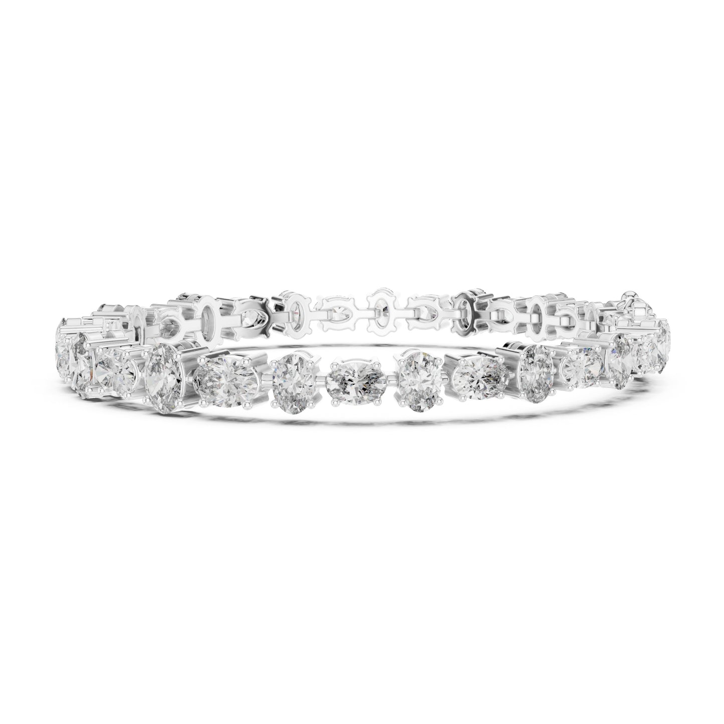 Aurora 8 Carat Oval Lab Grown Diamond Tennis Bracelet