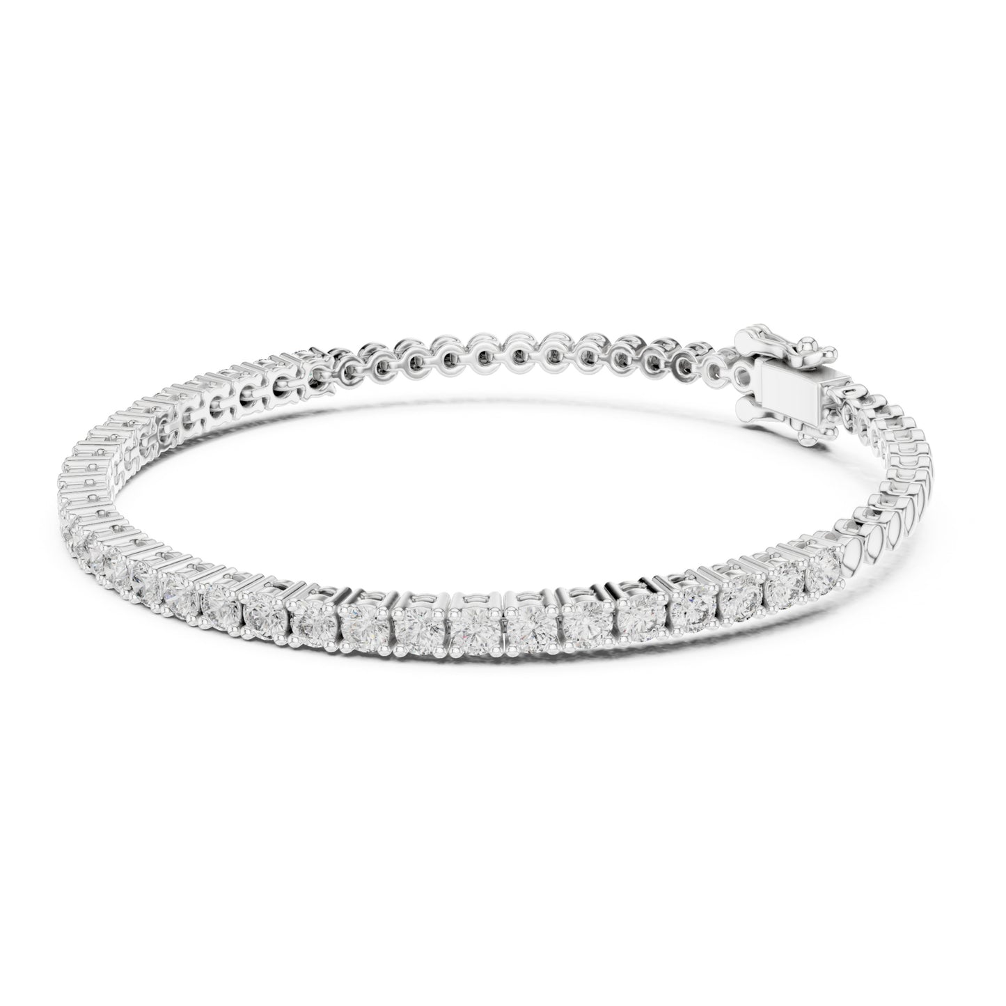 Aurora 2 Carat Round Lab Grown Diamond Tennis Bracelet