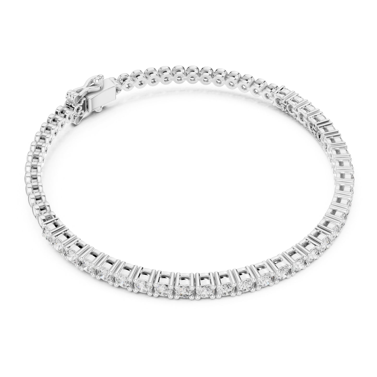 Aurora 2 Carat Round Lab Grown Diamond Tennis Bracelet