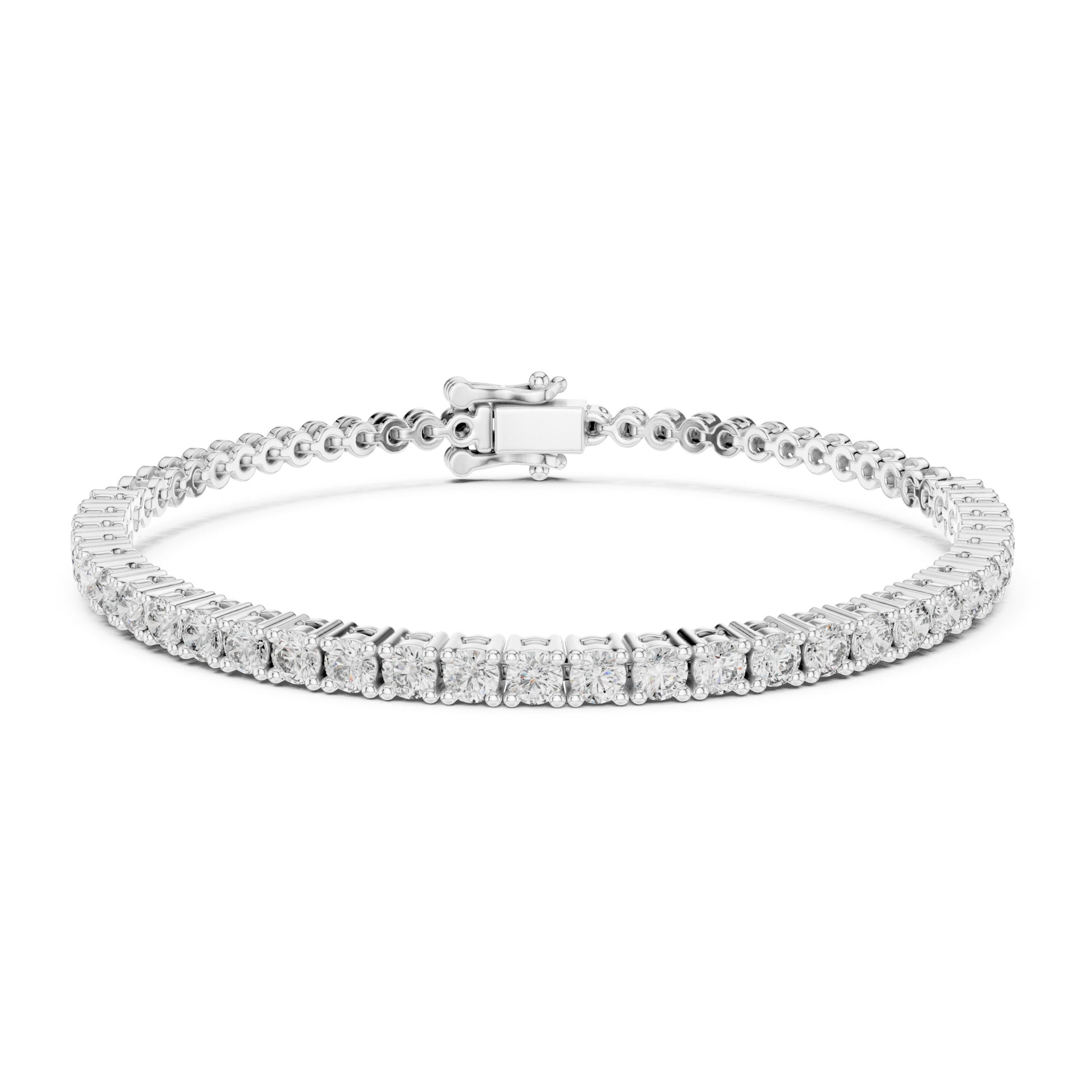 Aurora 2 Carat Round Lab Grown Diamond Tennis Bracelet