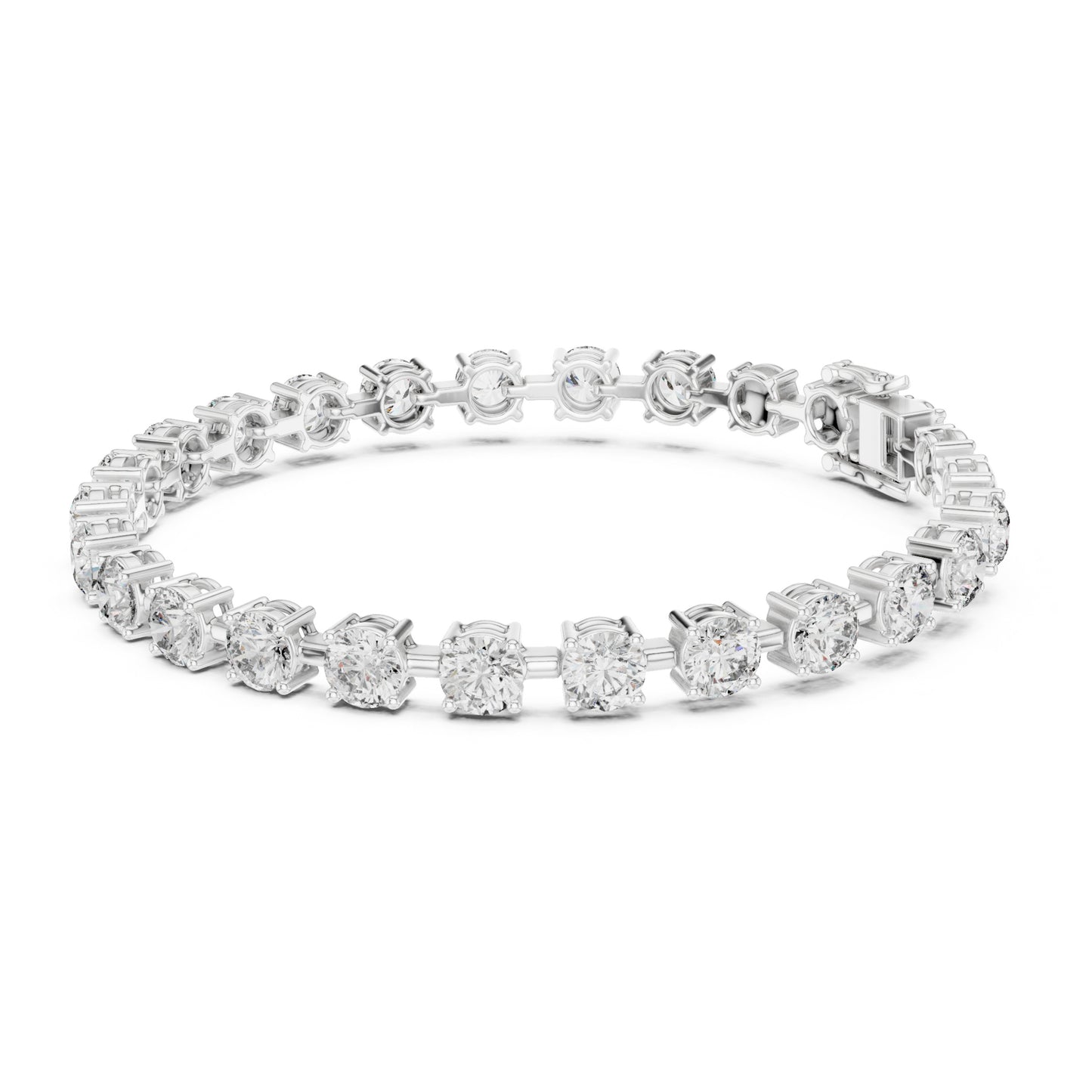 Aurora 10 Carat Round Lab Grown Diamond Tennis Bracelet