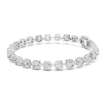 Aurora 10 Carat Round Lab Grown Diamond Tennis Bracelet