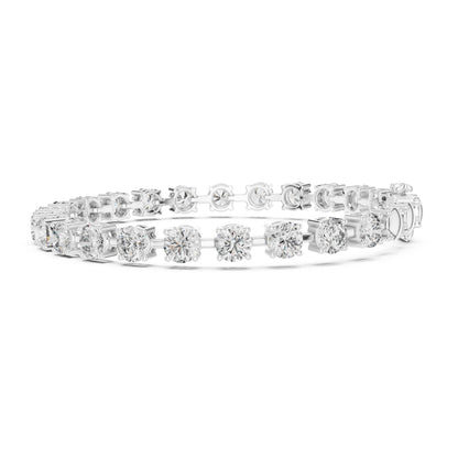 Aurora 10 Carat Round Lab Grown Diamond Tennis Bracelet