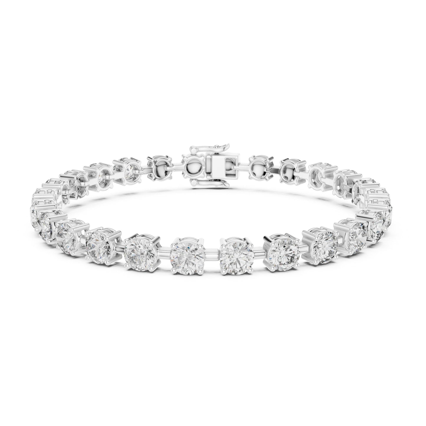 Aurora 10 Carat Round Lab Grown Diamond Tennis Bracelet