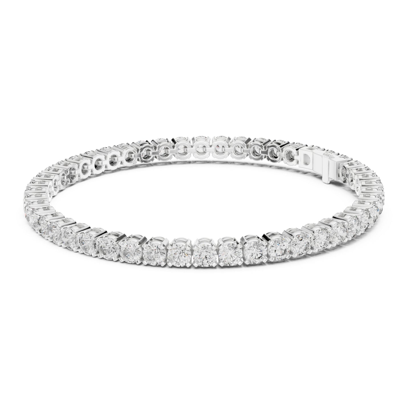 Aurora 7 Carat Round Lab Grown Diamond Double Row Tennis Bracelet