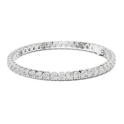 Aurora 7 Carat Round Lab Grown Diamond Double Row Tennis Bracelet