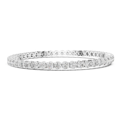 Aurora 7 Carat Round Lab Grown Diamond Double Row Tennis Bracelet