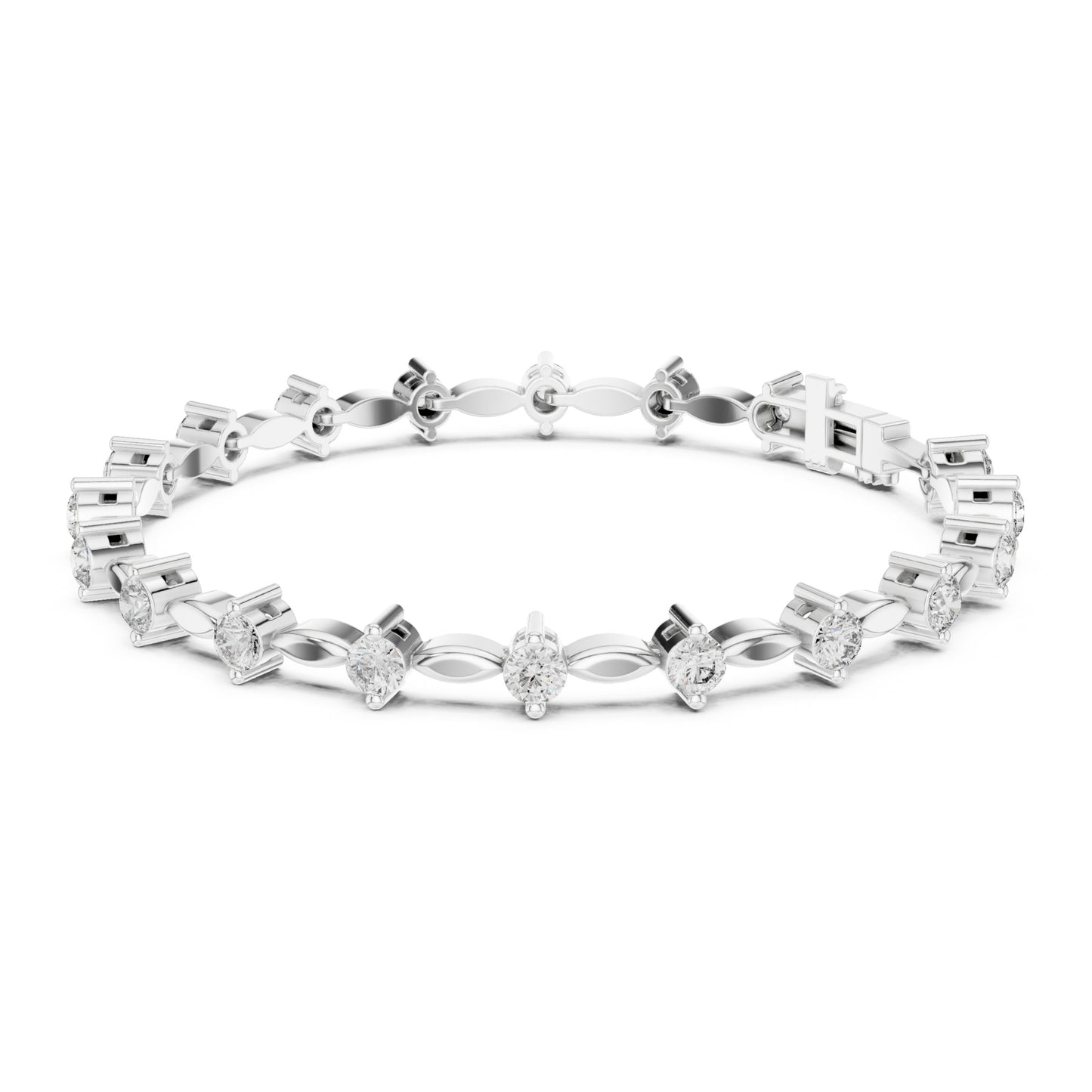 Isla 2 Carat Round Lab Grown Diamond Station Bracelet