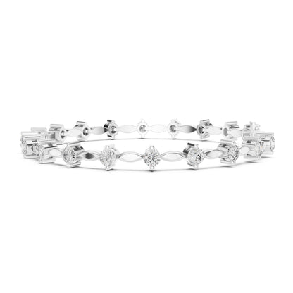 Isla 2 Carat Round Lab Grown Diamond Station Bracelet