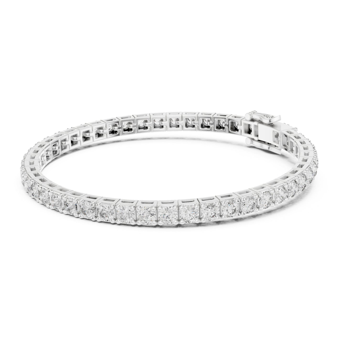 Aurora 12 Carat Round Lab Grown Diamond Statement Tennis Bracelet