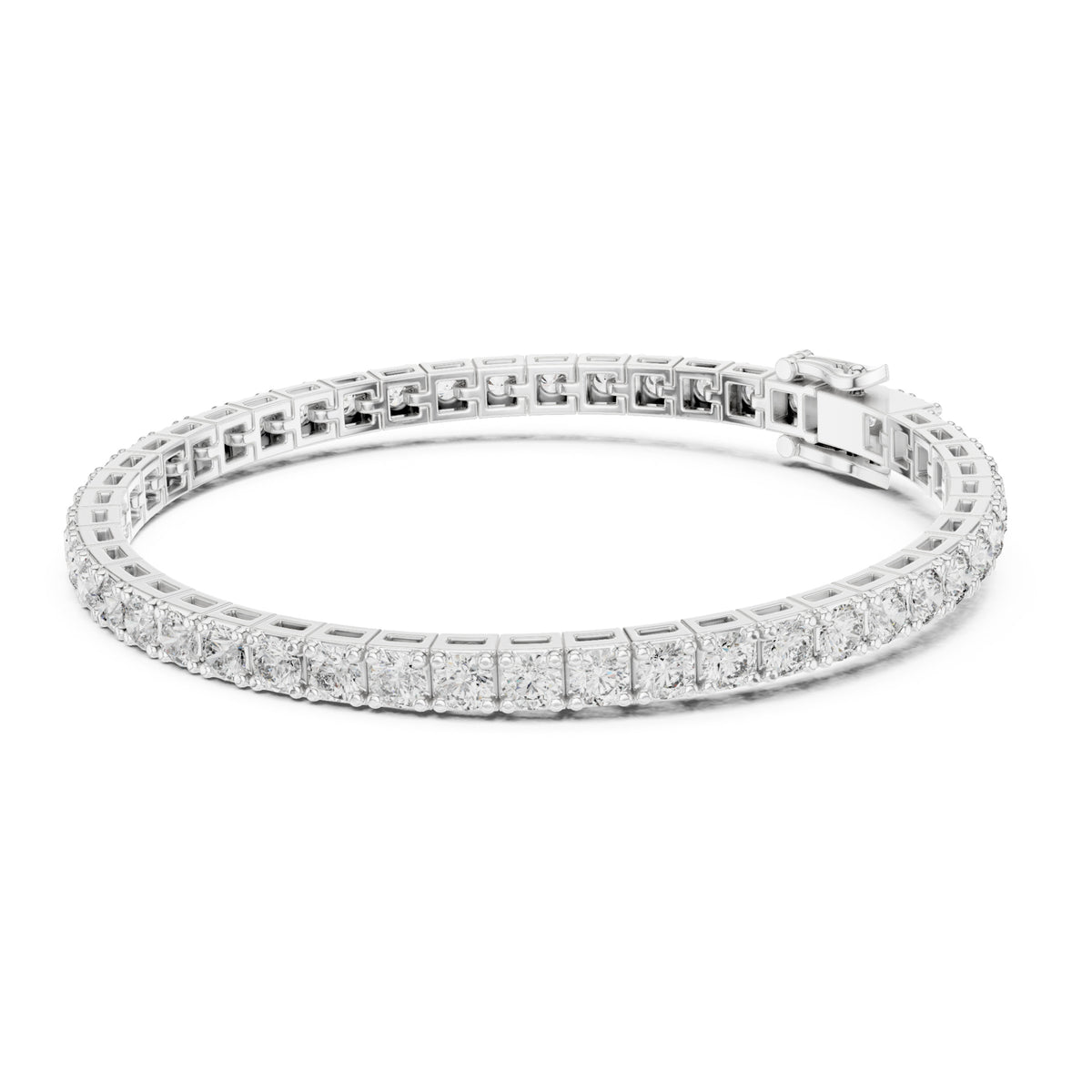 Aurora 12 Carat Round Lab Grown Diamond Statement Tennis Bracelet