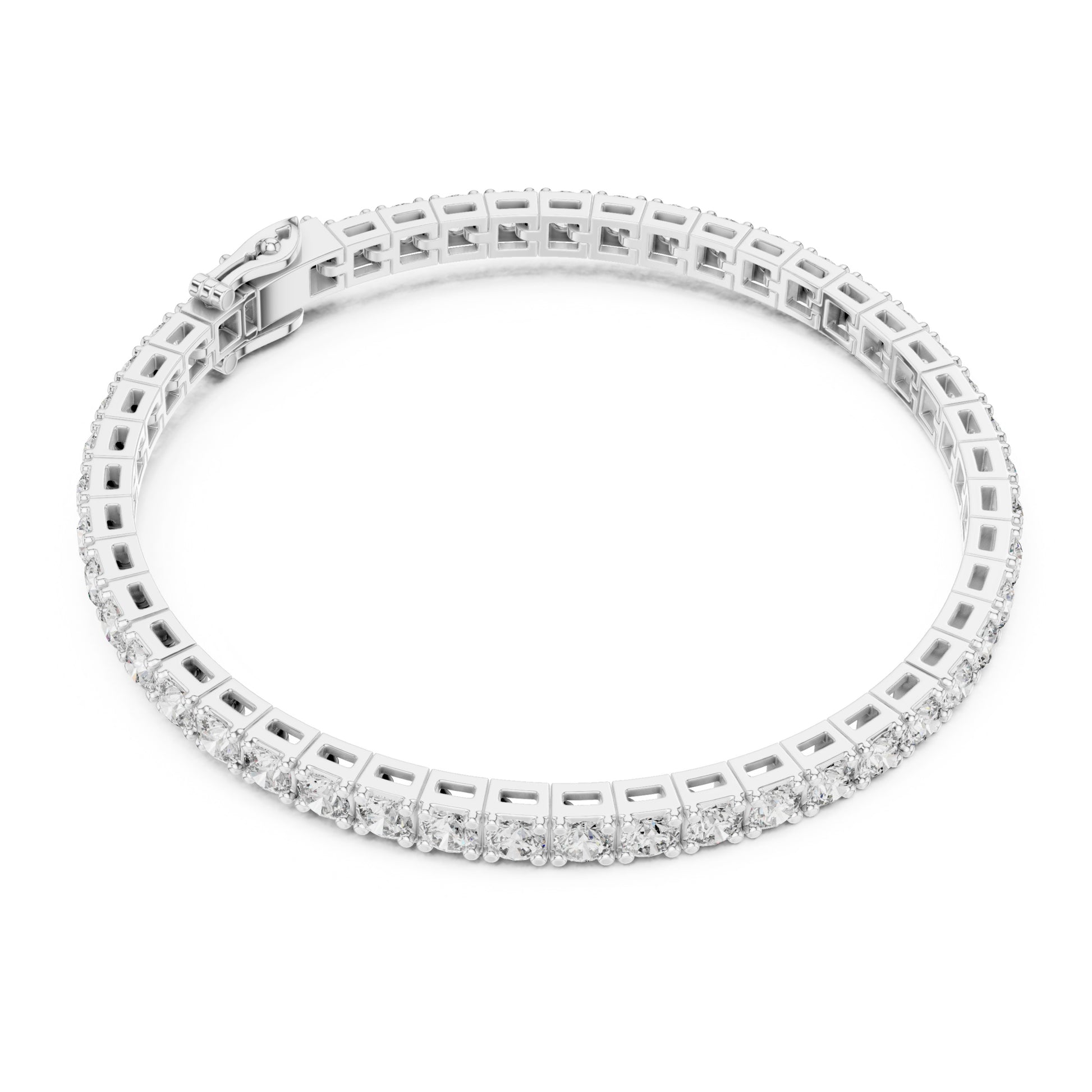 Aurora 12 Carat Round Lab Grown Diamond Statement Tennis Bracelet