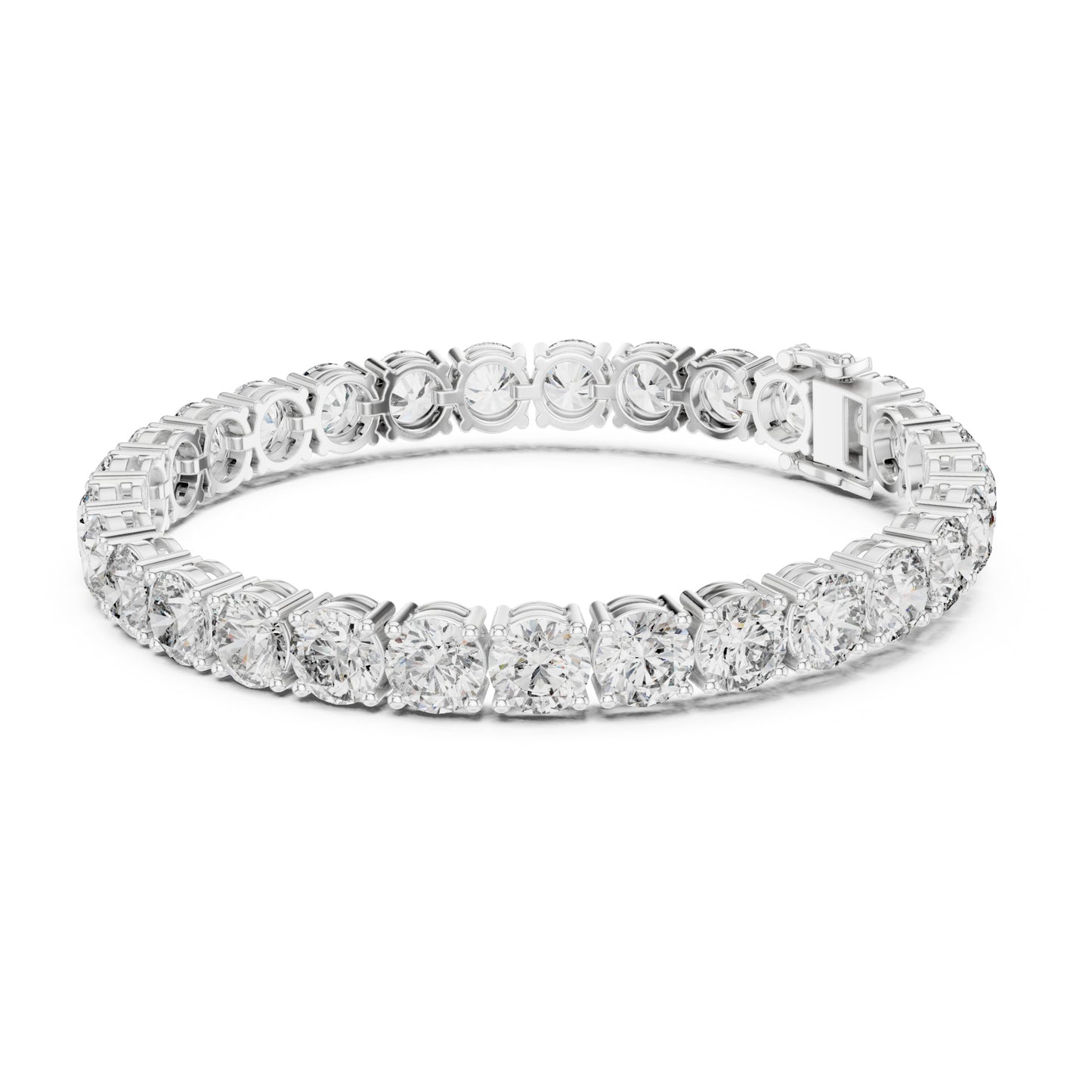 Aurora 25 Carat Round Lab Grown Diamond Tennis Bracelet