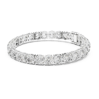 Aurora 25 Carat Round Lab Grown Diamond Tennis Bracelet