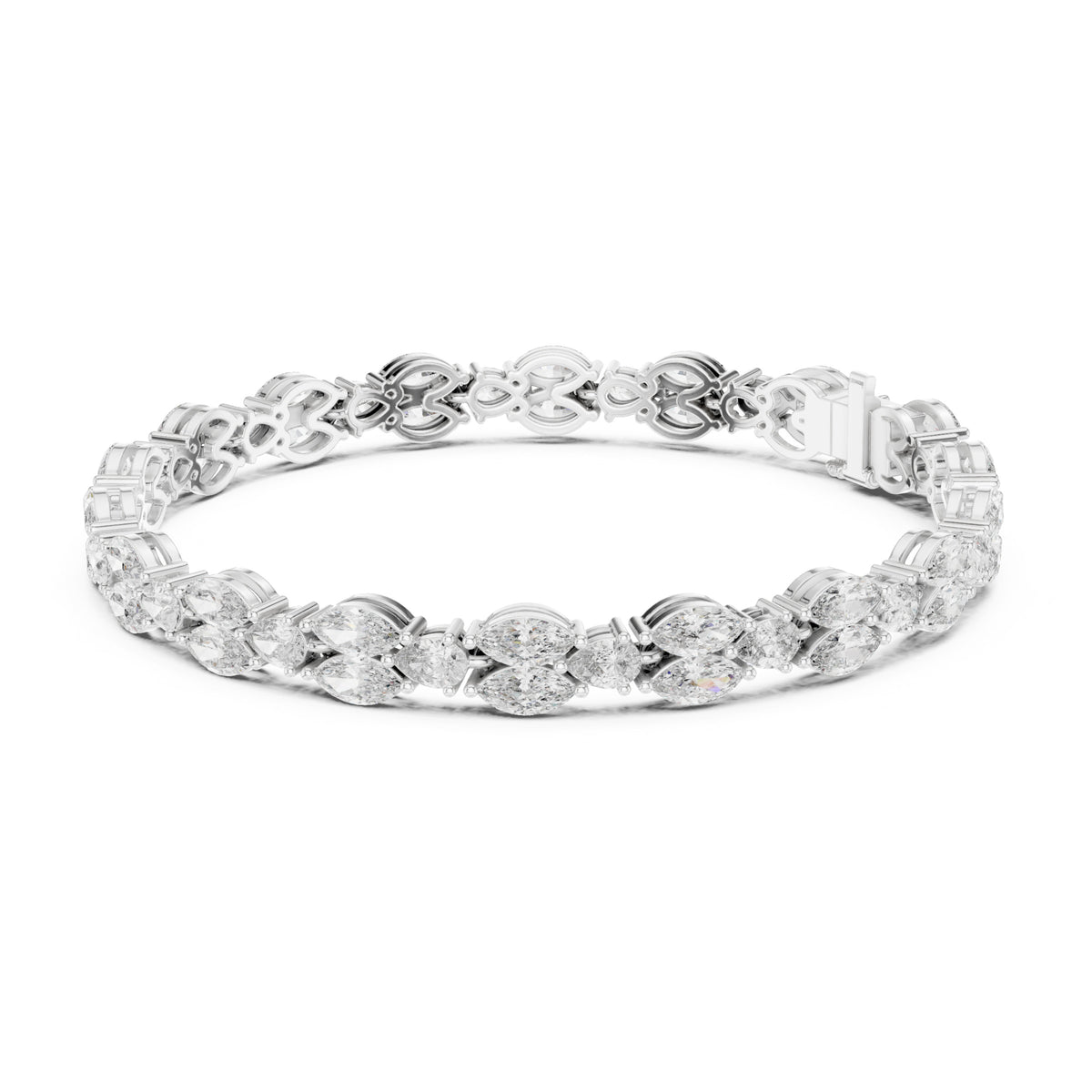 Aurora 10 Carat Marquise Lab Grown Diamond Tennis Bracelet