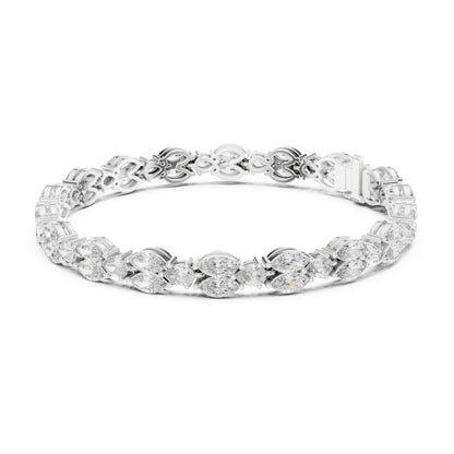 Aurora 10 Carat Marquise Lab Grown Diamond Tennis Bracelet