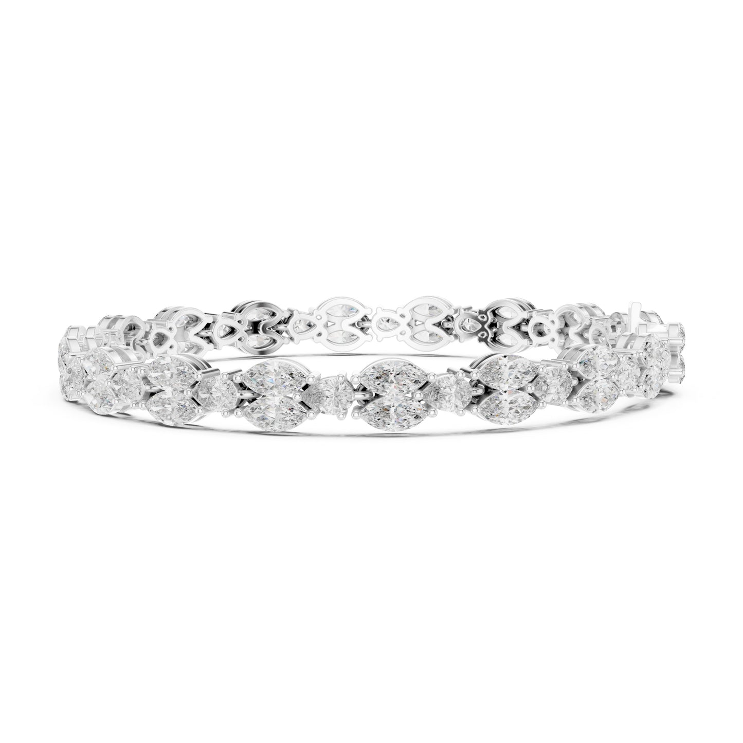 Aurora 10 Carat Marquise Lab Grown Diamond Tennis Bracelet