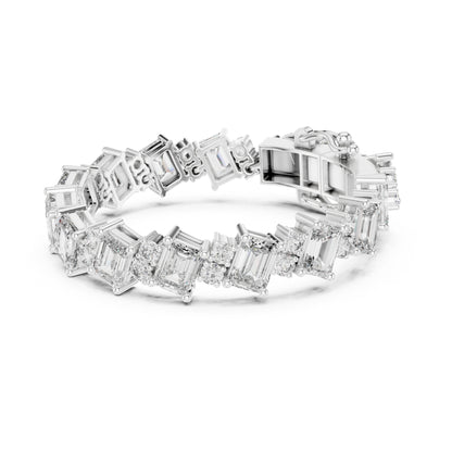Vera 30 Carat Emerald Lab Grown Diamond Tennis Bracelet