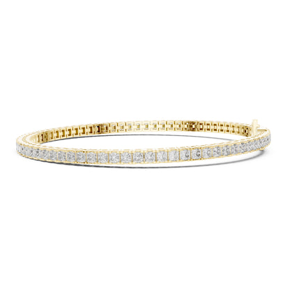 Aurora 5 Carat Princess Lab Grown Diamond Tennis Bracelet