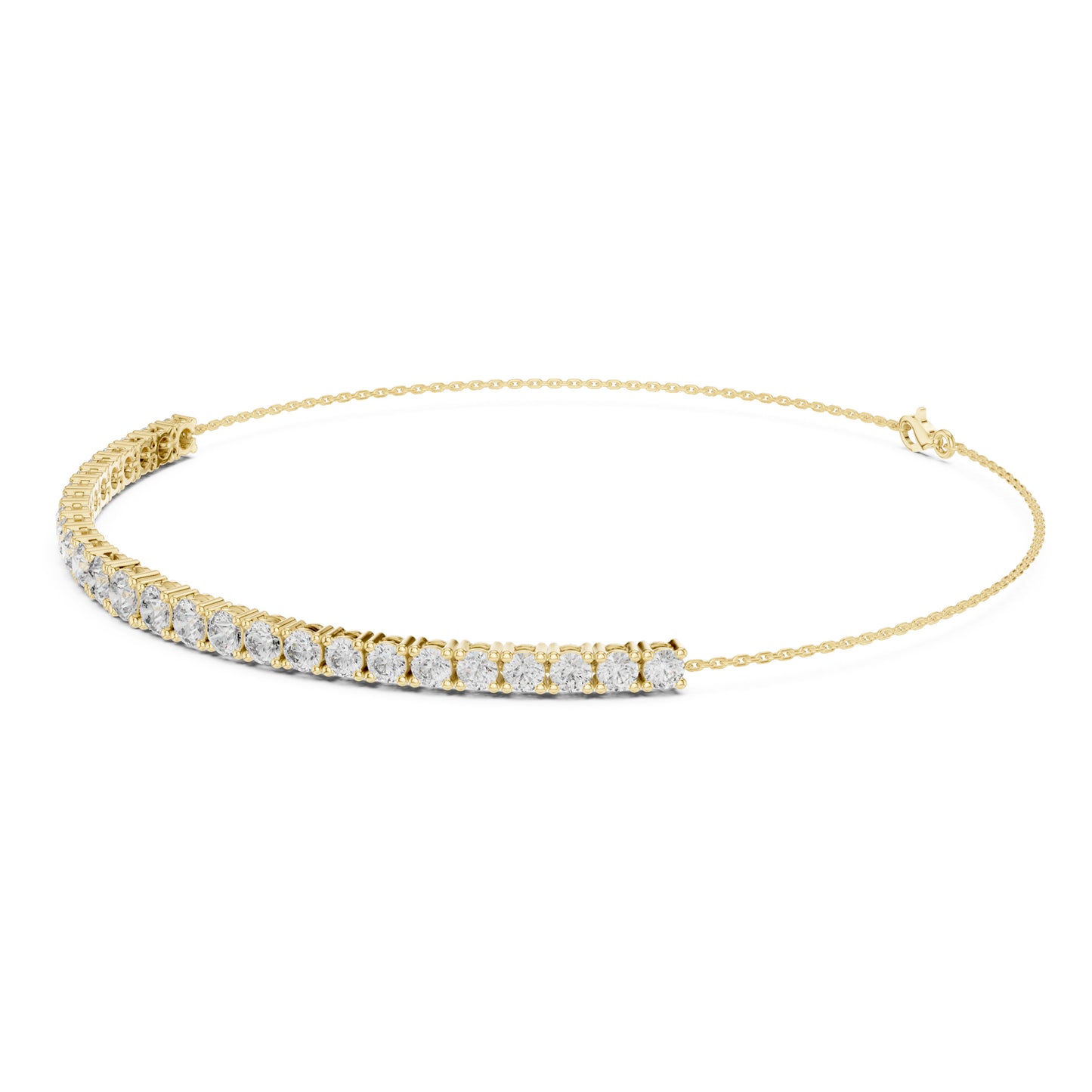 Aurora 8 Carat Round Lab Grown Diamond Chain Bracelet