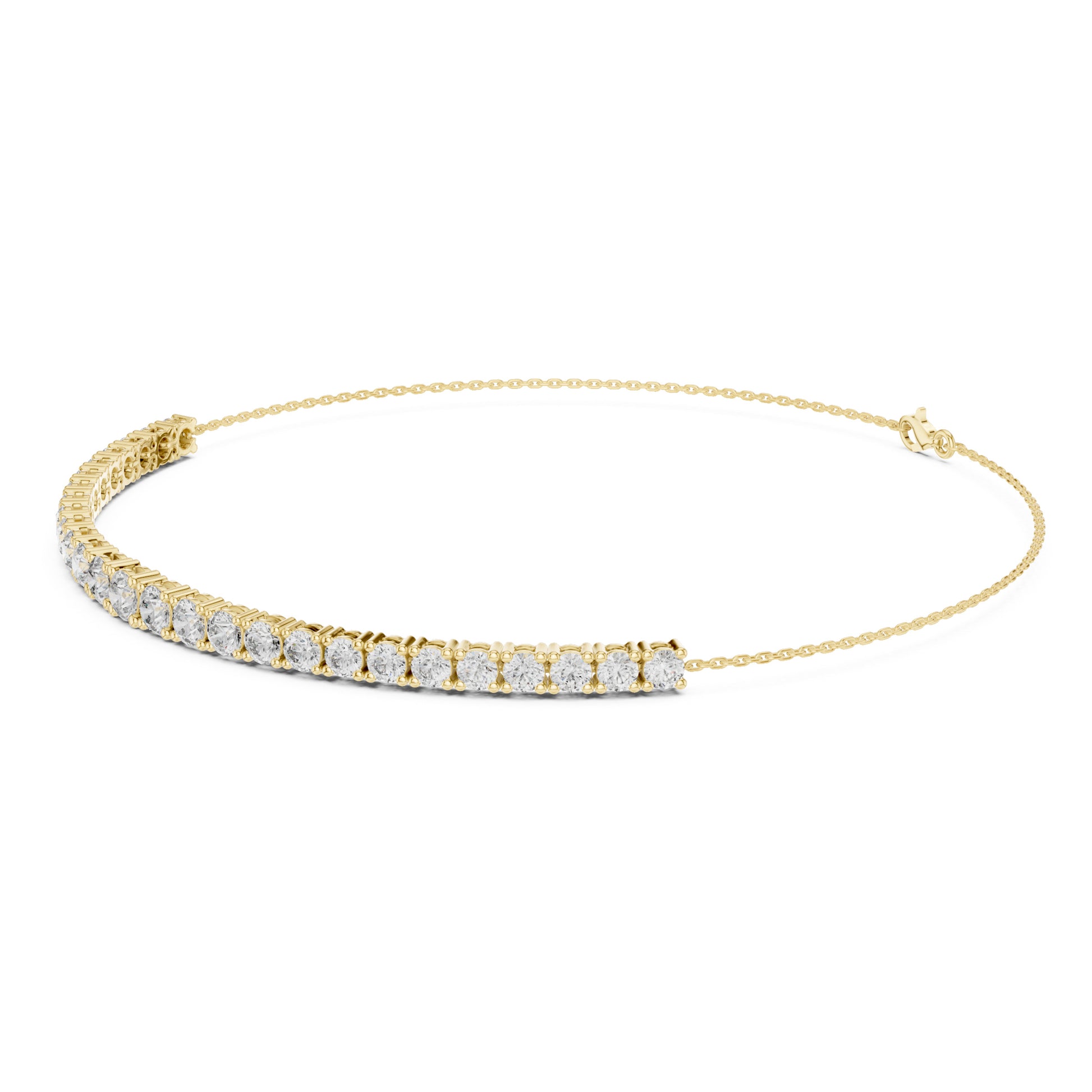 Aurora 8 Carat Round Lab Grown Diamond Chain Bracelet