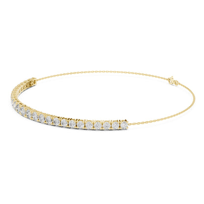Aurora 8 Carat Round Lab Grown Diamond Chain Bracelet