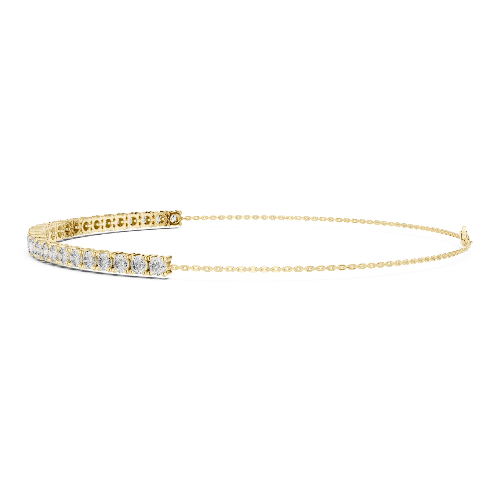 Aurora 8 Carat Round Lab Grown Diamond Chain Bracelet