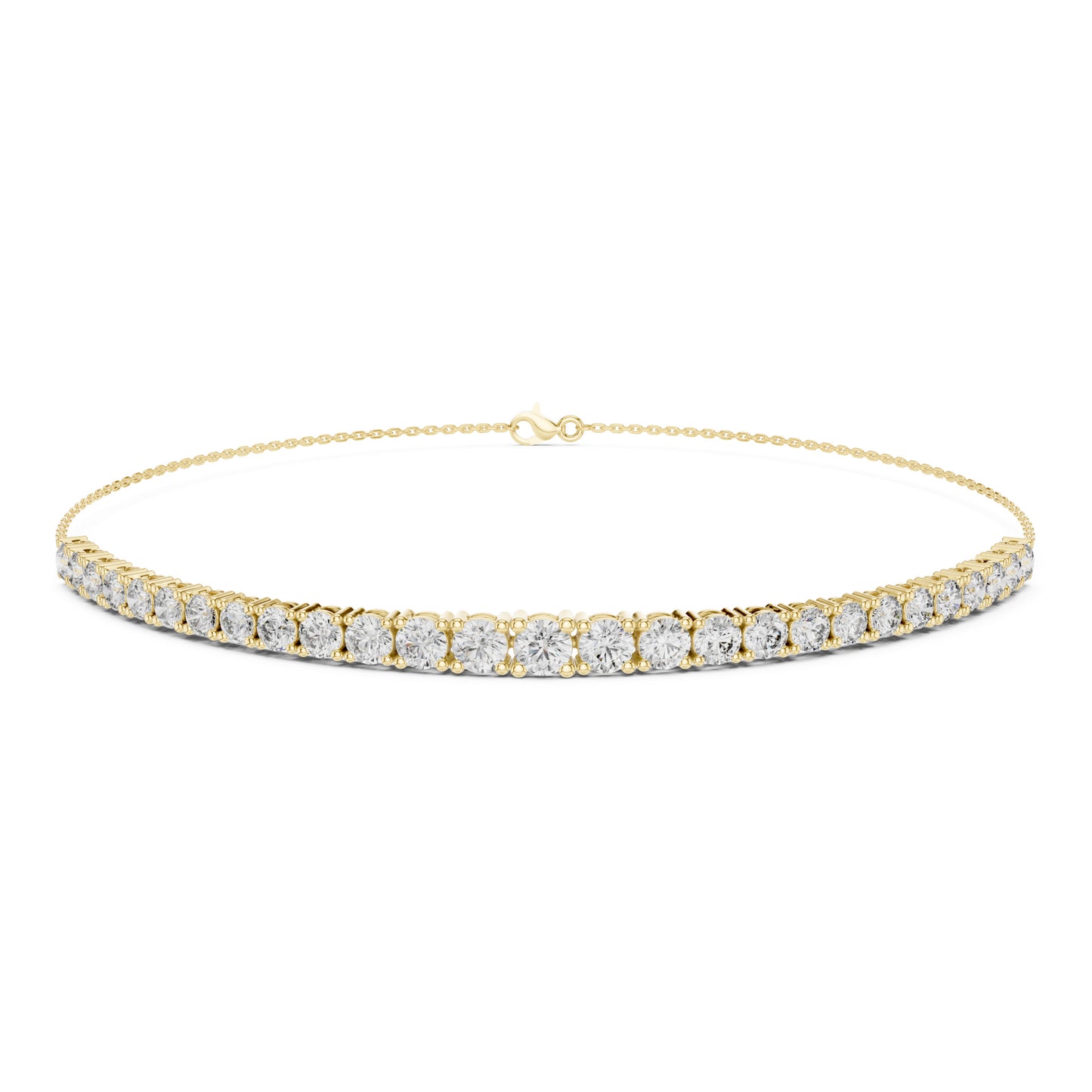 Aurora 8 Carat Round Lab Grown Diamond Chain Bracelet