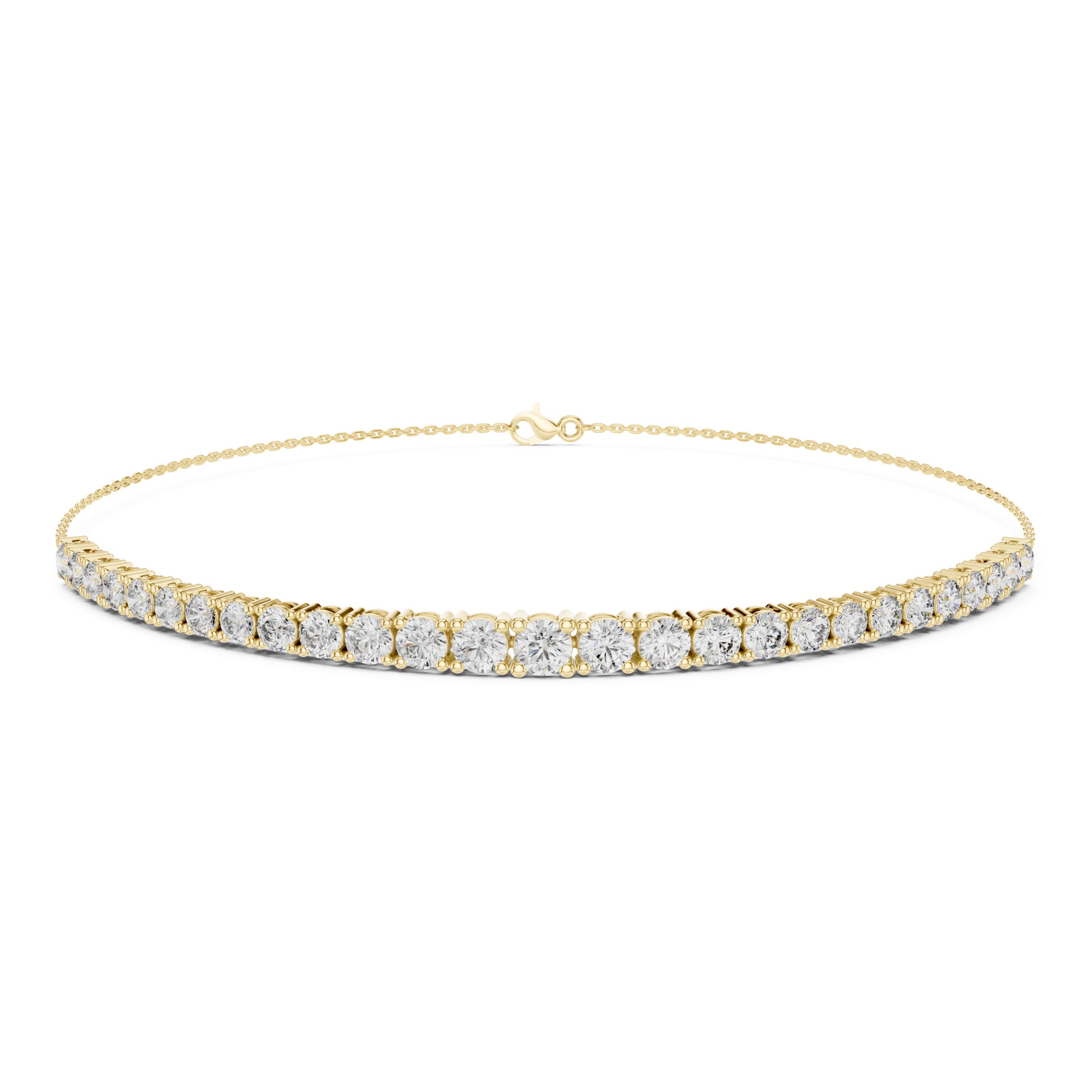 Aurora 8 Carat Round Lab Grown Diamond Chain Bracelet