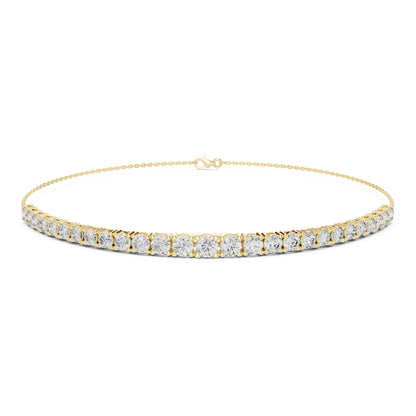 Aurora 8 Carat Round Lab Grown Diamond Chain Bracelet