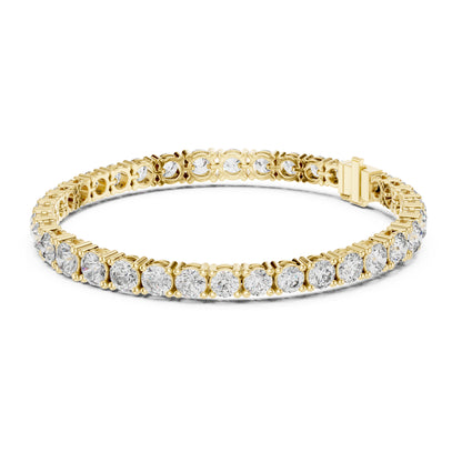 Aurora 12 Carat Round Lab Grown Diamond Claw Tennis Bracelet