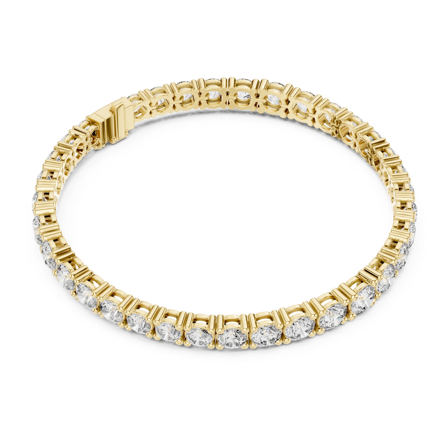 Aurora 12 Carat Round Lab Grown Diamond Claw Tennis Bracelet