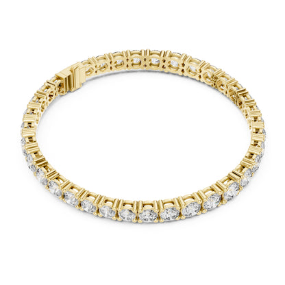 Aurora 12 Carat Round Lab Grown Diamond Claw Tennis Bracelet