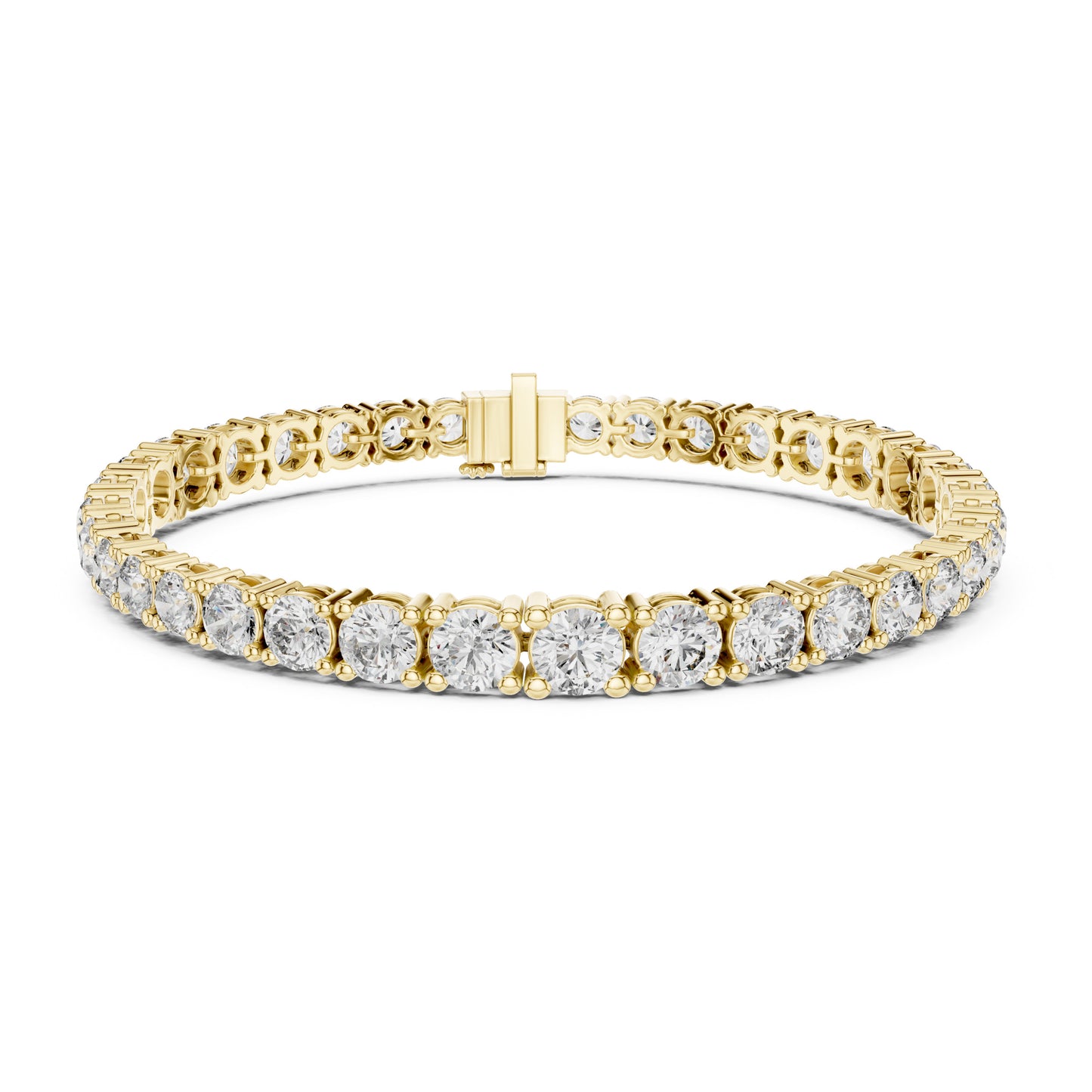 Aurora 12 Carat Round Lab Grown Diamond Claw Tennis Bracelet