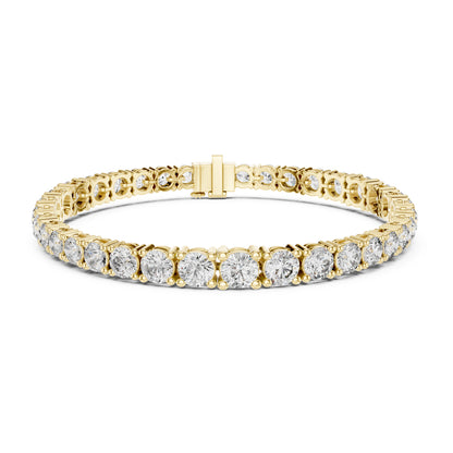Aurora 12 Carat Round Lab Grown Diamond Claw Tennis Bracelet