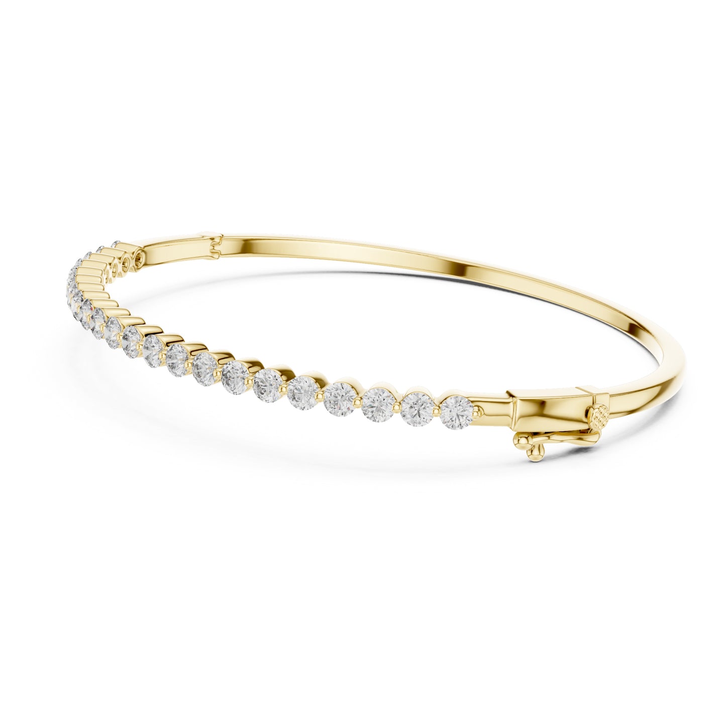 Aurora 2 Carat Round Lab Grown Diamond Statement Bangle