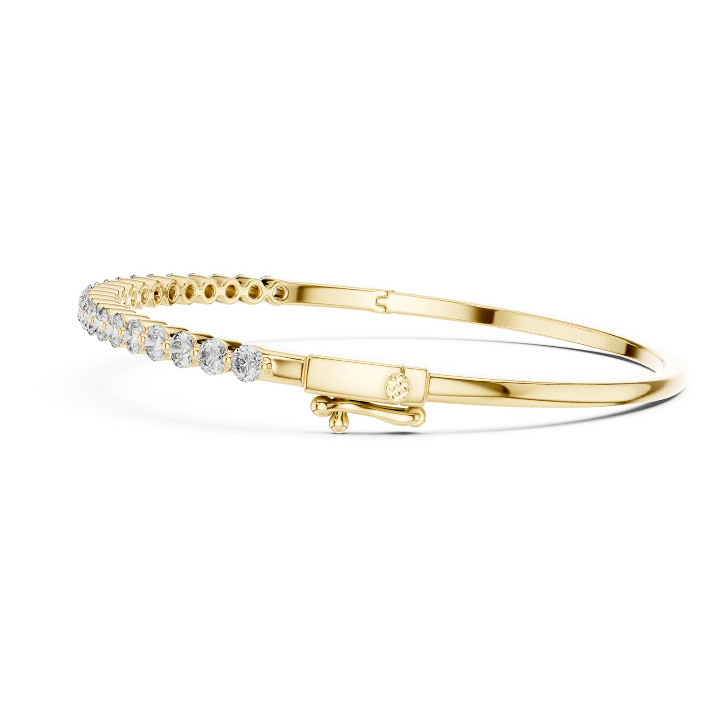 Aurora 2 Carat Round Lab Grown Diamond Statement Bangle