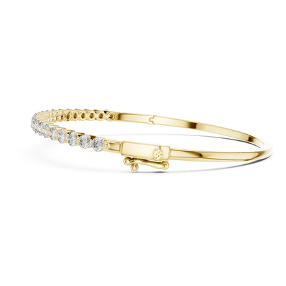Aurora 2 Carat Round Lab Grown Diamond Statement Bangle