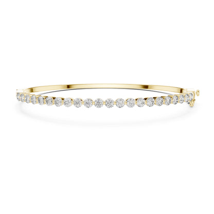 Aurora 2 Carat Round Lab Grown Diamond Statement Bangle