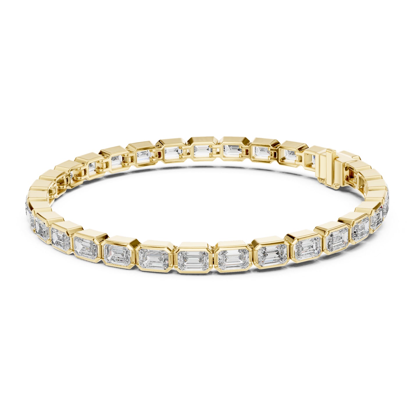 Isla 10 Carat Emerald Lab Grown Diamond Emerald Cut Tennis Bracelet