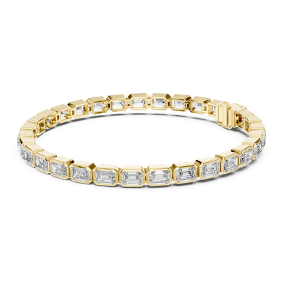 Isla 10 Carat Emerald Lab Grown Diamond Emerald Cut Tennis Bracelet