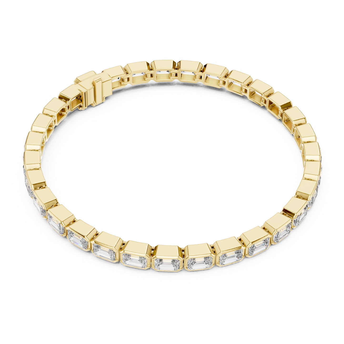Isla 10 Carat Emerald Lab Grown Diamond Emerald Cut Tennis Bracelet